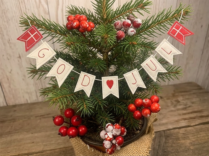 Preview: ITH - Wimpelkette "god jul"